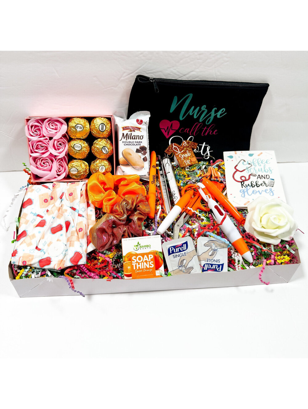 Nurse Gift Box with Themed Pouch, Medical Face Mask, Pens, S